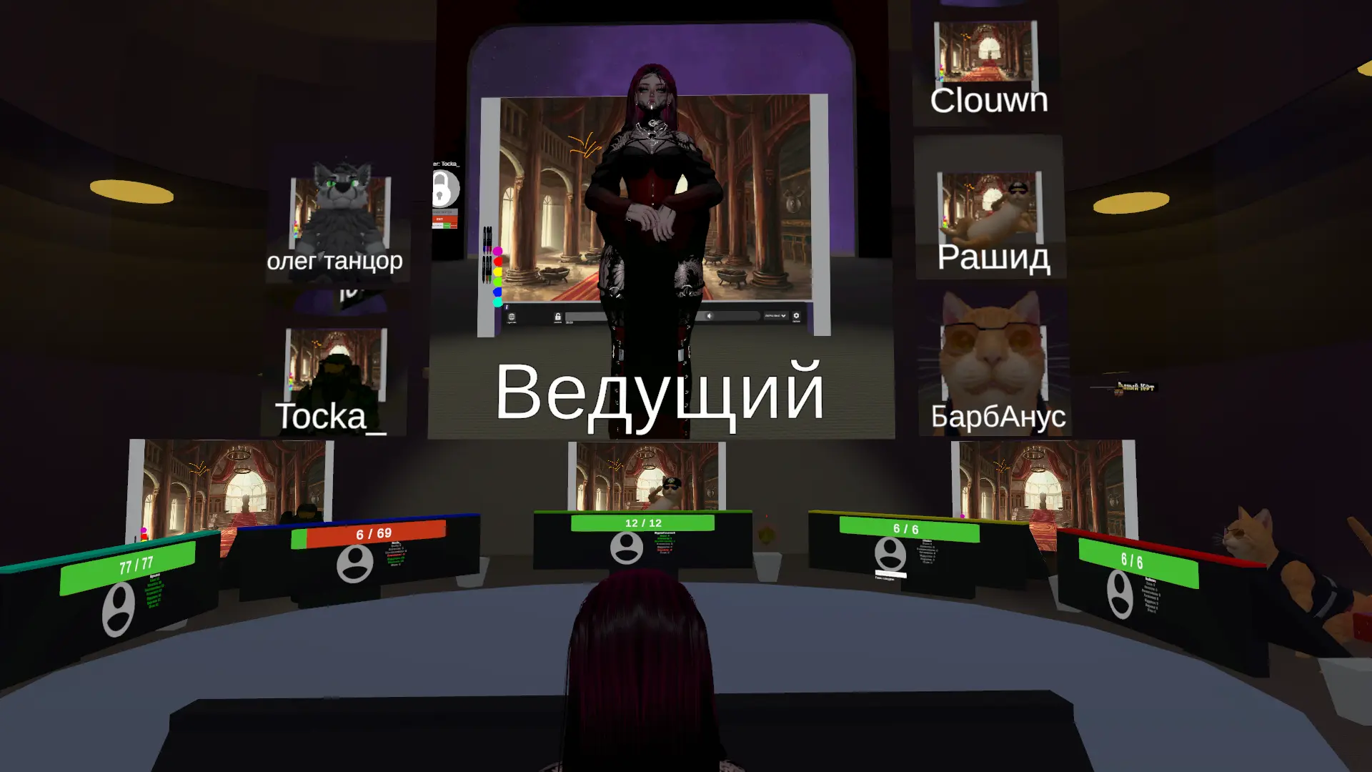 Ведущий и персонажи в World of Dungeons